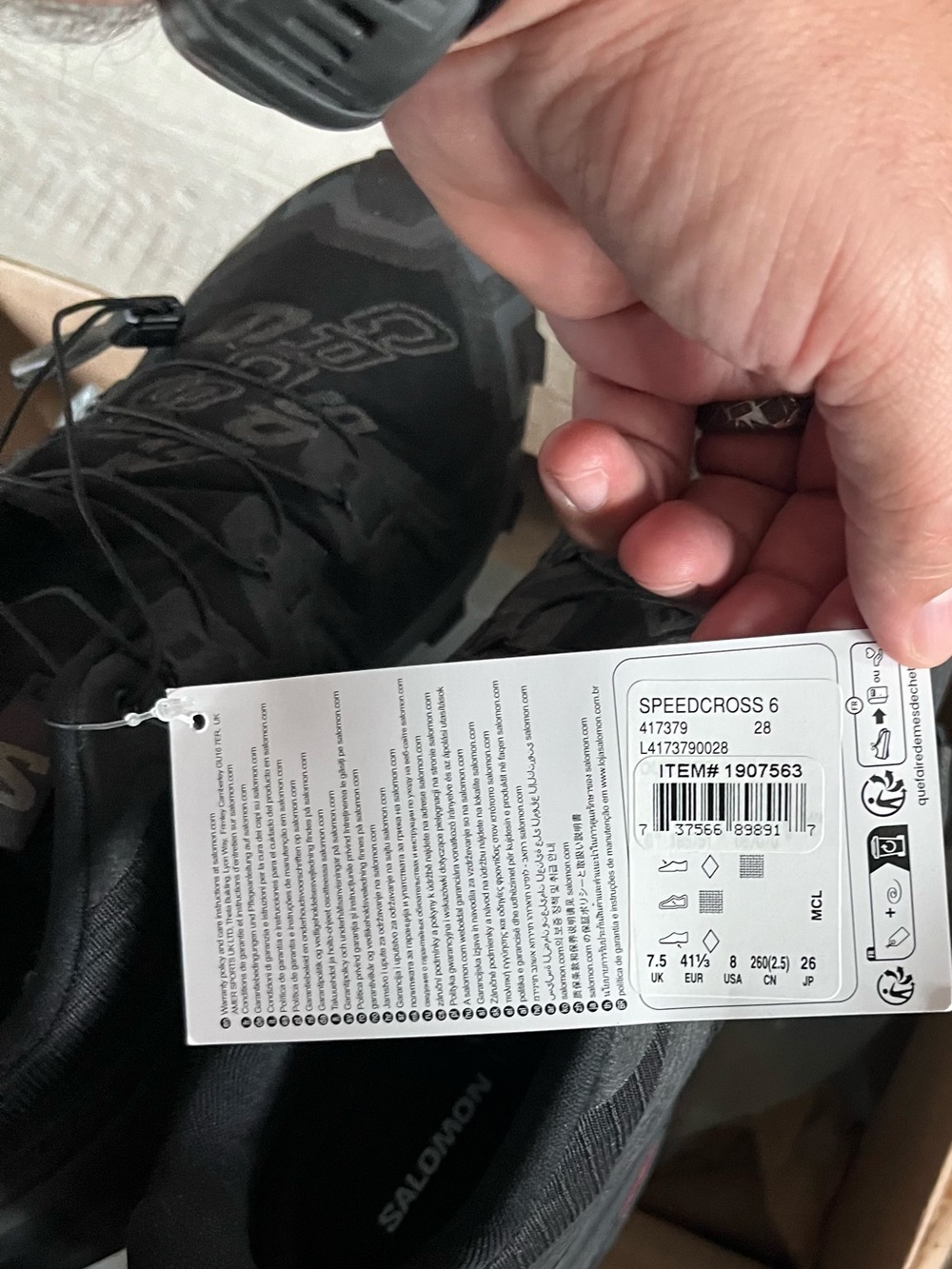 Salomon Men’s Black Trail Running Shoes - Picture 9 of 9
